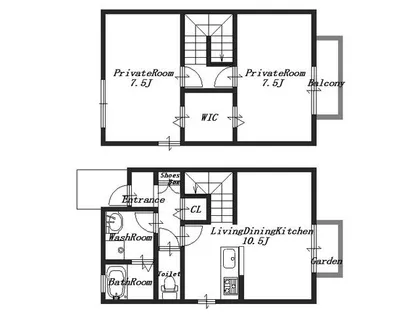 ディアコートⅢ【1階】の間取り