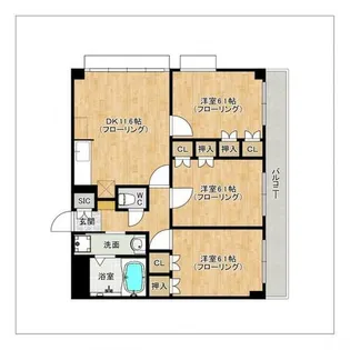 スルガビル【302号室】の間取り