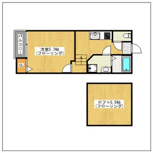 クレオ博多南参番館【2階】の間取り