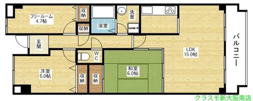 ファミリア三国【6階】の間取り