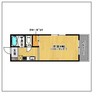 パンルネックス・クリスタル博多III【7階】の間取り