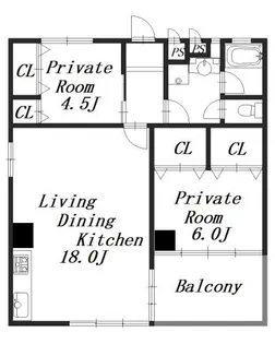 イースト33神宮前【3階】の間取り