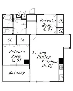イースト33神宮前【3階】の間取り