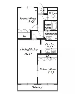 パインヒルズ1【1階】の間取り