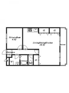 ライフ・イックス【1階】の間取り