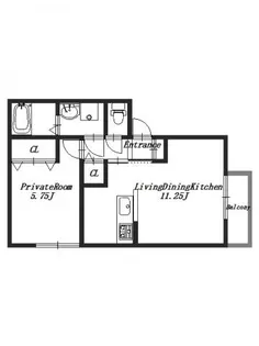 アンテレクテュエル【2階】の間取り