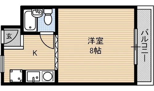 プラットホーム川端通り【305号室】の間取り