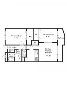 ル・グラン・リヴィエール【4階】の間取り