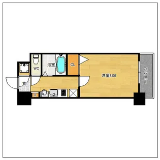 エンクレスト赤坂壱番館【8階】の間取り