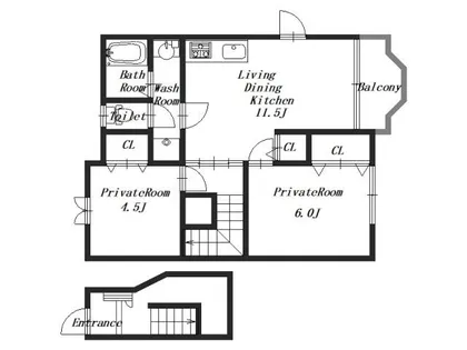 サン・イックス【2階】の間取り