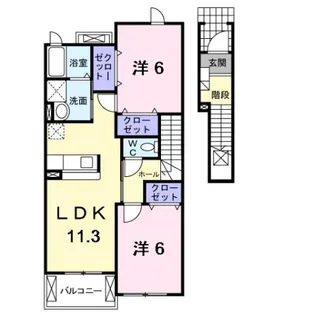 アッド・コンフォート2【1階】の間取り
