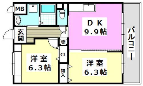 ノース アルカディア【2階】の間取り