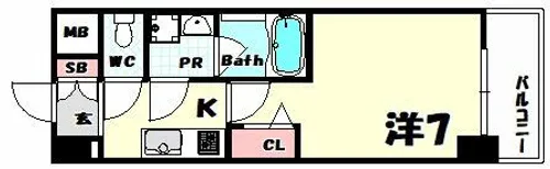 ファーストレジデンス三宮イースト【8階】の間取り