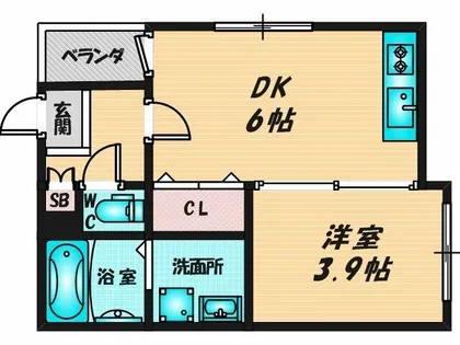 ラ・ポーズSK【1階】の間取り