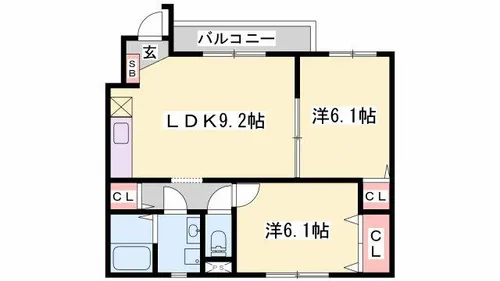 パストラル・ドミール【1階】の間取り