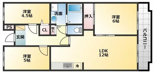 ライゼックス新堂【3階】の間取り