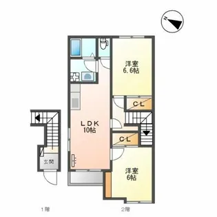 どんどんハウスⅡ【2階】の間取り