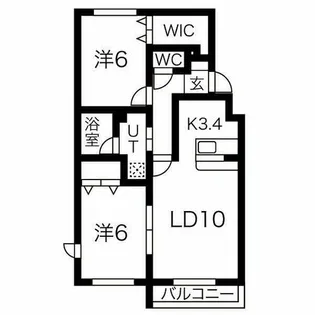コアン・アンソレイエ【3階】の間取り