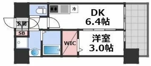 プレサンス東淀川駅前プローシェ【3階】の間取り