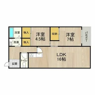 レヴィア北白川【3階】の間取り