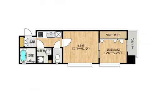 アクタス博多Vタワー【12階】の間取り