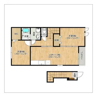 ピーヌスKei【201号室】の間取り