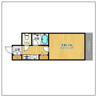 オリエントハイツ天神南【8階】の間取り