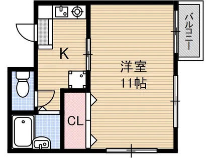 ローズスクエア春日【101号室】の間取り