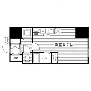 女子学生会館 Lily Bell 札幌【8階】の間取り