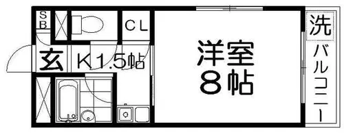 ロータリーマンション萱島西【1階】の間取り