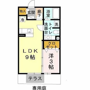 石がけ五番館【107号室】の間取り
