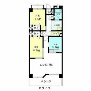 ハーモニー【33号室】の間取り