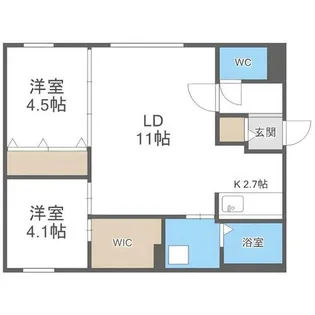 プログレス元町Ⅱ【2階】の間取り