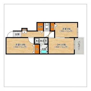 サンヴィレッジ須恵【102号室】の間取り