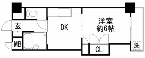 第2東三国グランドハイツ北【412号室】の間取り