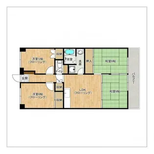 OAK VILLA 大野城レジデンス【202号室】の間取り