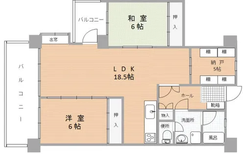 アンピールメゾン黒門【405号室】の間取り