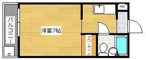 梅崎ビル【304号室】の間取り