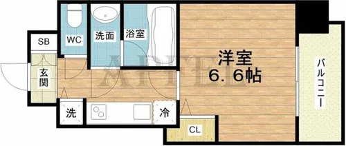 アクアプレイス梅田Ⅲ【5階】の間取り