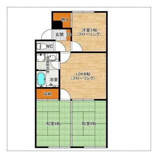リゾートビラ西戸崎【4階】の間取り