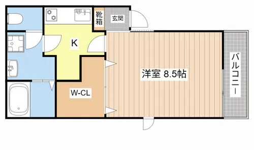 ハッピーライフ【202号室】の間取り
