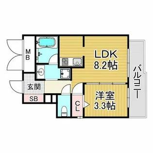 PINO甲東園【5階】の間取り