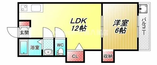 小畑コーポラスA棟【2階】の間取り