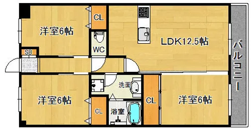 メゾンドU美しが丘【401号室】の間取り