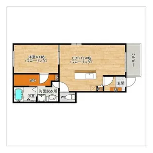 グリシーヌB【1階】の間取り