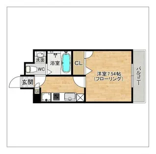 エンクレスト六本松【3階】の間取り