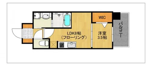 アトリオフラッツ大博町【401号室】の間取り