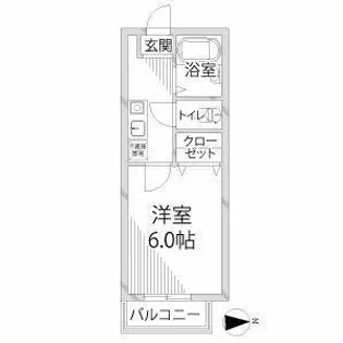 クリエイト太子【206号室】の間取り