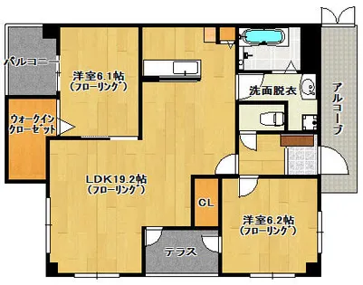 インピースYS【205号室】の間取り