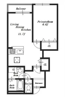 セントラルバレー【1階】の間取り